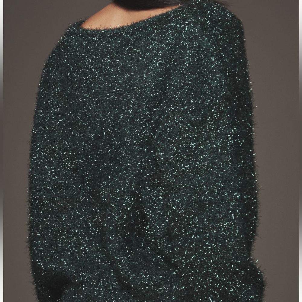 Maeve by Anthropologie Long Sleeve Boat Neck Tinsel Sweater – Size Small NWT - Picture 2 of 3